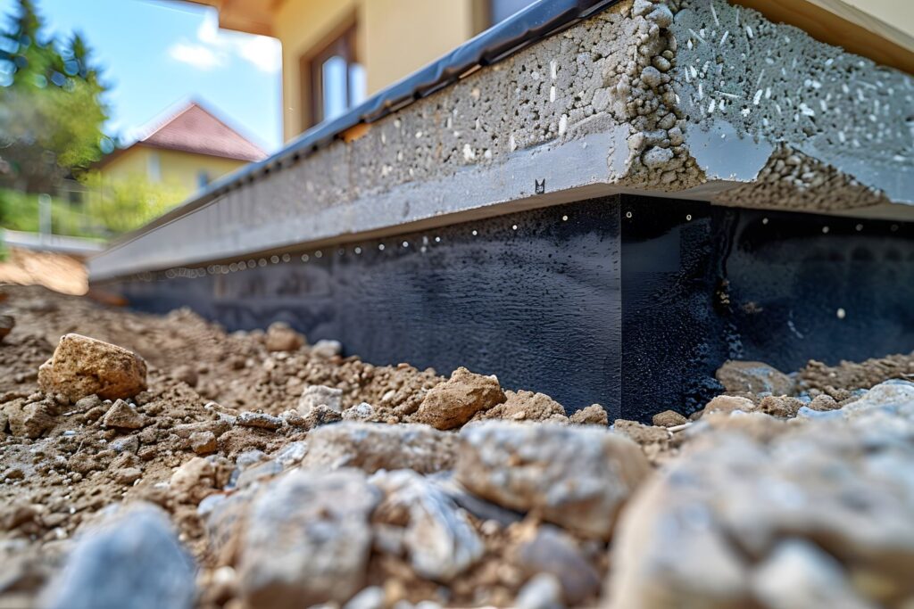 foundation repair - base of foundation showing ground moving away - Atlantic Foundation & Crawl Space